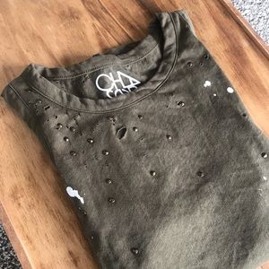 Evereve Tops - Evereve Distressed Tank Evereve Tops - Evereve Distressed Tank